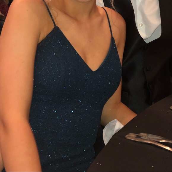 Teal sparkly prom dress - Picture 5 of 5